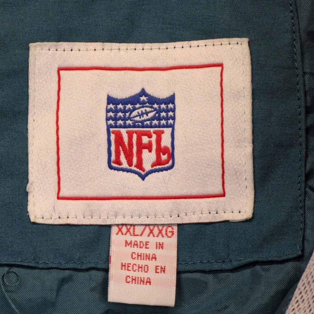 Philadelphia Eagles Windbreaker Jacket Mens 2XL 1/4 Zip Pullover Embroidered NFL